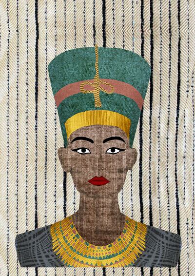 'Queen Nefertiti' by Nour Hage. The Lebanese artist chose three of the Arab world’s most powerful historic figures for her first three NFTs