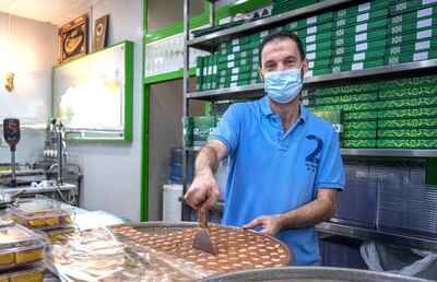 Mohammed Al Ayoubi from Tripoli Sweets. Victor Besa / The National