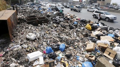 The refuse-collection crisis in Lebanon has stirred social unrest and highlighted the deteriorating living conditions that have prevailed for years. Mohamed Azakir / Reuters