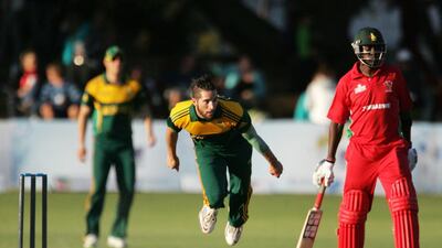 Wayne Parnell’s all-round performance for South Africa won him the man of the match award. Jekesai Njikizana / AFP