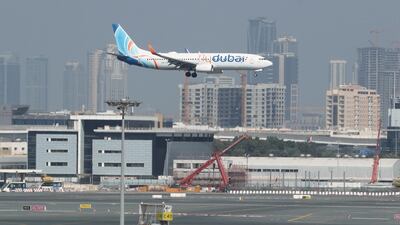 A flydubai Boeing 737-800 jet comes in for landing in Dubai. The airline recorded an annual loss in 2020 amid what it called one of the toughest years in aviation history. Reuters