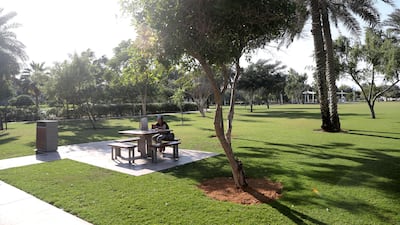 Abu Dhabi, United Arab Emirates - December 13, 2018: Al Umm Al Emarat Park, 15th Street, Mushrif Area. Pictures of different parks all over Abu Dhabi. Thursday the 13th of December 2018 in Abu Dhabi. Chris Whiteoak / The National
