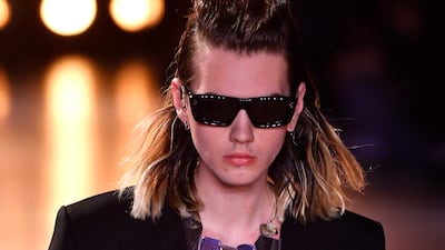 Big necklace plastrons acted as clothes. AFP