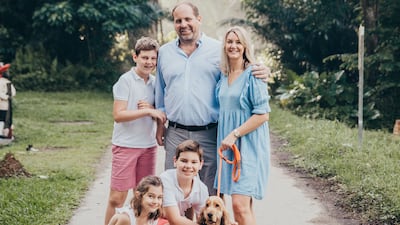 The Urquhart family moved from Singapore to Dubai this year. Photo: Alex Urquhart