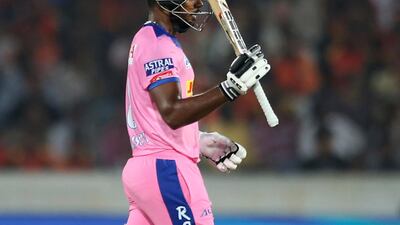 Rajasthan Royals' Sanju Samson can be destructive at the top of the order. AP