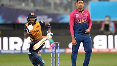 Sri Lanka's Pathum Nissanka top-scored for his team. AFP