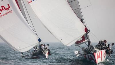 EFG edges ahead of a rival on the leg from Dubai to Ras Al Khaimah.