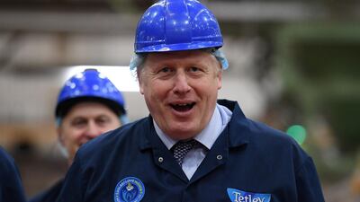 Prime Minister Boris Johnson is given a tour during a general election campaign visit to the Tetley Tea Factory at Tata Global Beverages on November 07, 2019 in Stockton-on-tees, United Kingdom. Daniel Leal-Olivas - WPA Pool/Getty Images