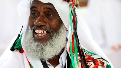 A UAE fan before the World Cup qualifying game against Saudi Arabia. Chris Whiteoak / The National