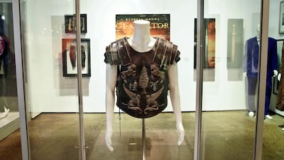The armour worn by Russel Crowe in the film Gladiator, was one of the items sold in the auction dubbed 'Russell Crowe: The Art of Divorce Auction'.