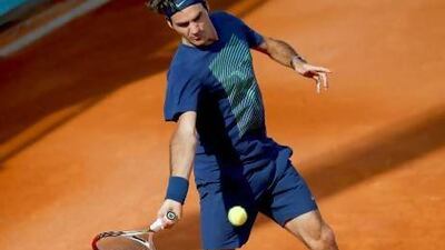 Roger Federer during a training session for the Madrid Open at the Caja Magica pavilion. Juanjo Martin / EPA
