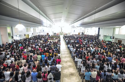 A Filipino Mass being held to celebrate the Feast of Santo Nino. Leslie Pableo for The National