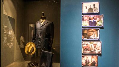 The suit and the hat of Egyptian novelist and Nobel Prize winner Naguib Mahfouz displayed at his museum at al-Azhar district in the heart of the capital Cairo. AFP