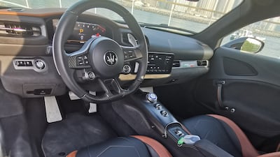 The cabin is padded with plenty of leather and Alcantara trim. Photo: Damien Reid