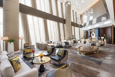 The lobby on the 36th floor. Photo: Mandarin Oriental