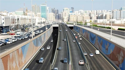 The work includes building a 400-metre slipway between Sheikh Zayed Surface Street and Sheikh Zayed Street Tunnel between Al Falah Street and Hazza Street junction. Courtesy Abu Dhabi City Municipality