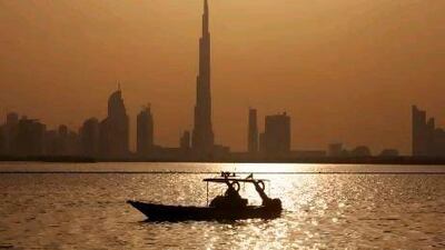A sunset view of the Burj Khalifa in Dubai. Christopher Pike / The National