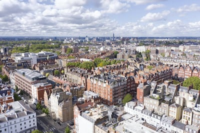 An aerial view of Chelsea in west London. Getty