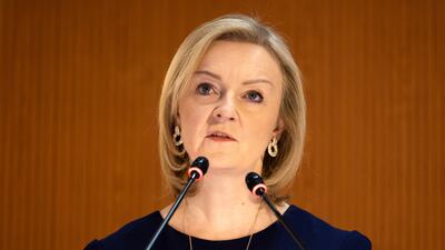 British Foreign Secretary Liz Truss speaks during a session of the UN Human Rights Council in Geneva, Switzerland. Reuters