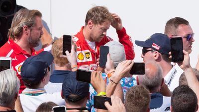 Vettel was frustrated post-race. AP Photo