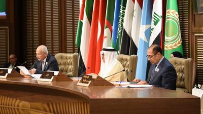 Ahmed Aboul Gheit, Secretary General of the Arab League, at a meeting of foreign ministers in Manama.