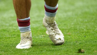 Jack Grealish's boots after the game. Action Images via Reuters