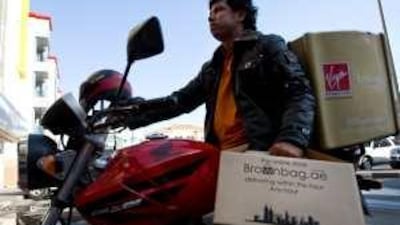 Brownbag uses motorbikes to dodge traffic.