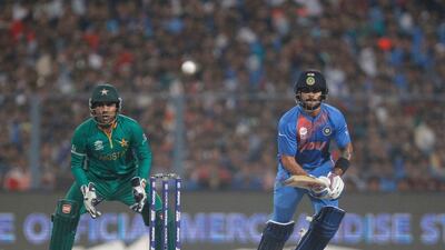 India batsman Virat Kohli played sensibly against Pakistan under pressure on a difficult Eden Gardens wicket at Kolkata on Saturday night. Rupak De Chowdhuri / Reuters