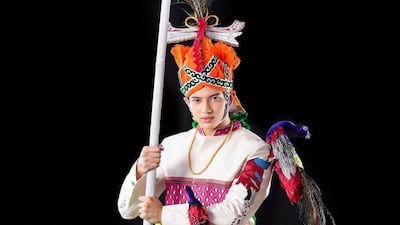 Mister International India Lukanand Kshetrimayum in his national costume.