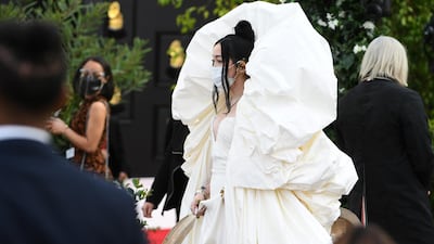 Noah Cyrus's eye-catching Schiaparelli gown was the talk of the night. EPA