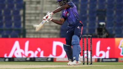 Andre Fletcher batting for the Bangla Tigers. Pawan Singh / The National