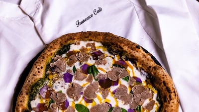 Pizza Magnatum at Via Toledo is garnished white Alba truffles, one of the priciest and most decadent ingredients in the world. Photo: Via Toledo / Instagram