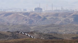The Khor Mor gasfield in the Kurdistan region of Iraq on Thursday, after it was hit by a rocket attack on Wednesday night. Reuters