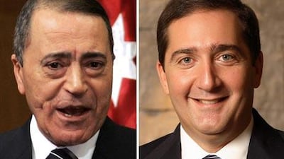 King Abdullah II of Jordan has sacked the government of Samir Rifai (right) and named Maruf Bakhit (left) as prime minister with orders to carry out "true political reforms".