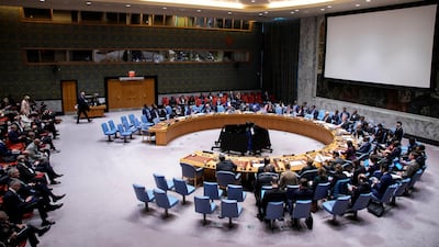 The UN Security Council meeting on maritime security, convened by Bahrain. Reuters