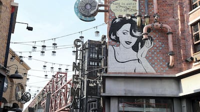 Street art seen in La Mer, Dubai. Chris Whiteoak / The National