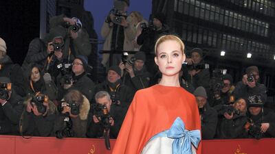Elle Fanning attends the Berlin International Film Festival wearing Valentino couture. Getty Images