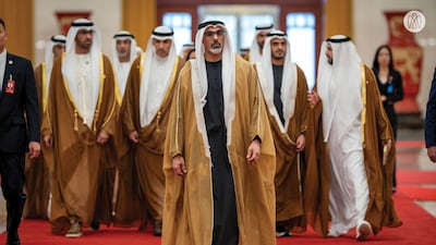Sheikh Khaled is in Beijing with a UAE delegation, the visit aimed at advancing bilateral ties between the allies
