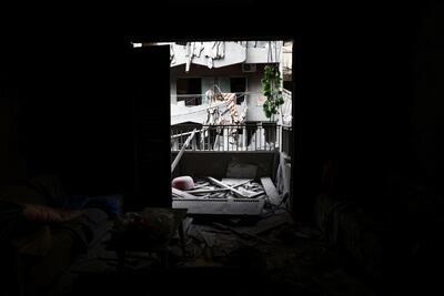 The aftermath of Israeli strikes in Beirut's Basta neighbourhood on November 25. Reuters