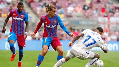 Antoine Griezmann in action during the La Liga match between Barcelona and Getafe. AP