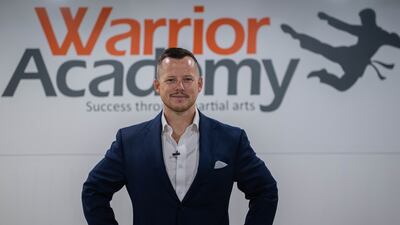 Sebastian Bates, founder of The Warrior Academy, invests in index funds, the S&P 500 and bonds. Ryan Lim for The National