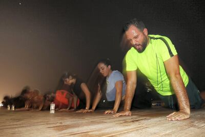 The group trains on Kite Beach in Dubai on Wednesday's and Saturday's. Chris Whiteoak / The National