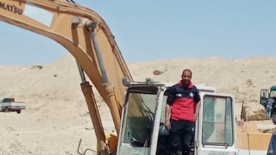 One of the excavator operators who took part in the operation to free the Ever Given. Courtesy of Abdallah Abdelgawad