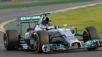 German Formula One driver Nico Rosberg of Mercedes AMG GP leads the pack during the Australian Formula 1 Grand Prix at the Albert Park circuit in Melbourne, Australia, on March 16, 2014. EPA/SRDJAN SUKI