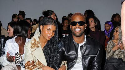 Renell Medrano, left, and A$AP Ferg attend the Laquan Smith show during New York Fashion Week on February 8, 2020, in Los Angeles. AFP