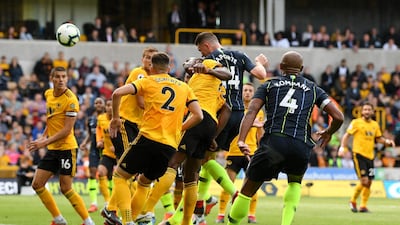 Laporte of Manchester City scores his sides only goal. Getty Images