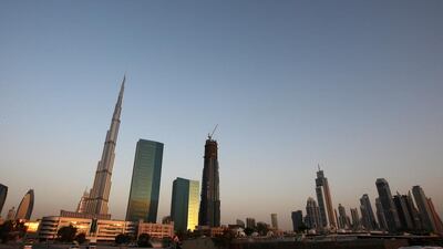 THe Gulf countries’ substantial amount of wealth would help the cushion the effect of a possible US debt default. Above, the Dubai skyline on Sheikh Zayed road. Pawan Singh / The National