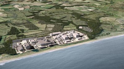 The new £20 billion Sizewell nuclear power plant.