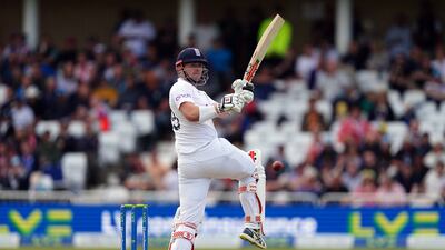 England's Alex Lees in action at Trent Bridge. PA