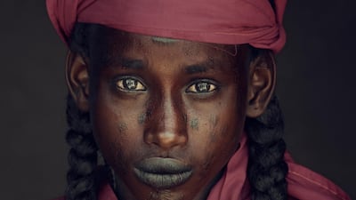 Angelo, Soedoe Soechay. A portrait taken at the Gerewol festival in Chad, where diverse nomadic tribes meet Jimmy Nelson Courtesy Jimmy Nelson